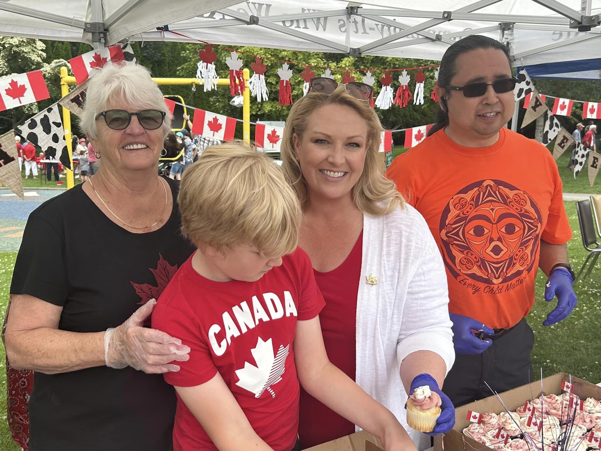 Canada Day Council Handing out Cupcakes