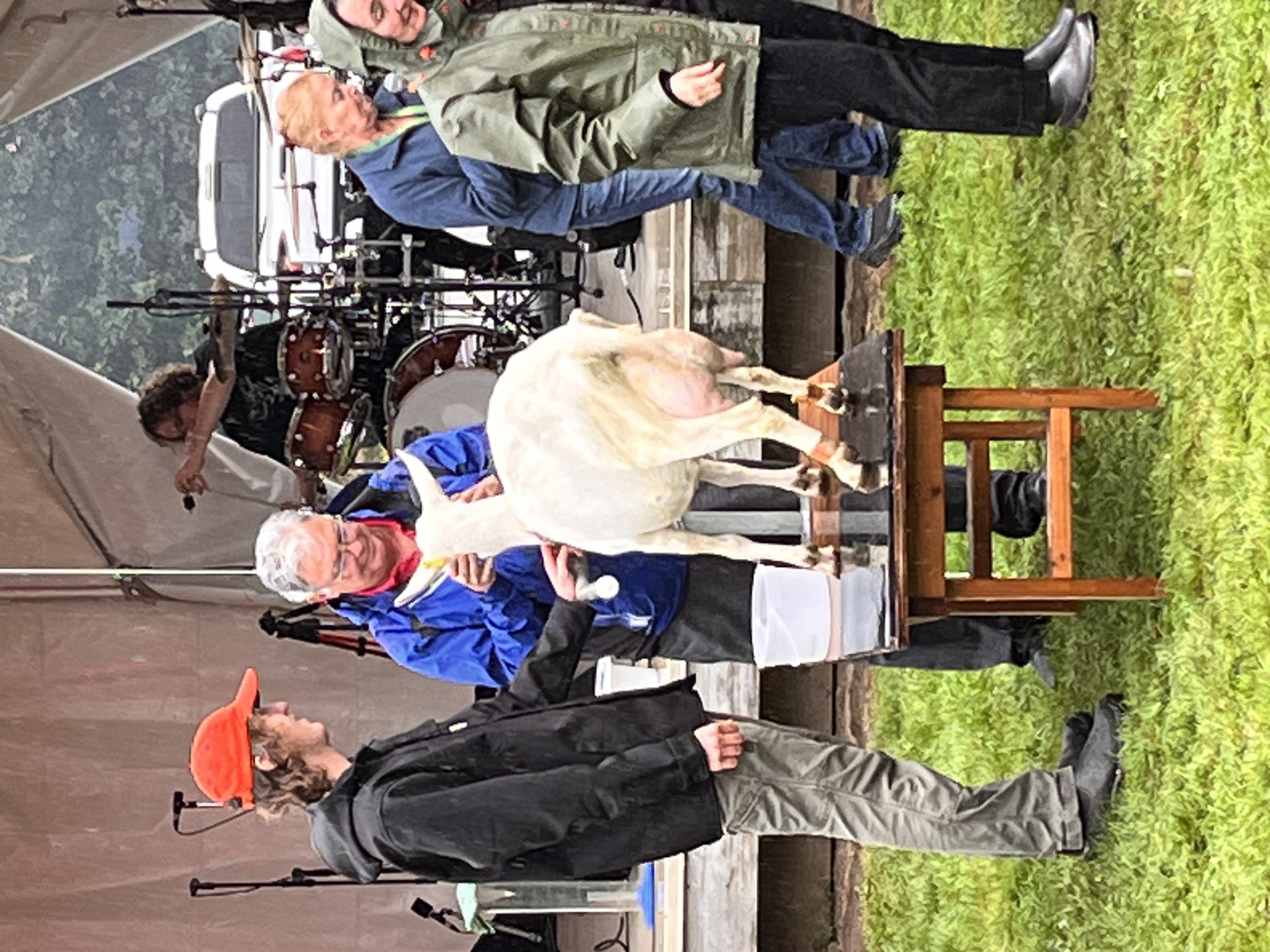 Councillor Watchorn and his generous goat