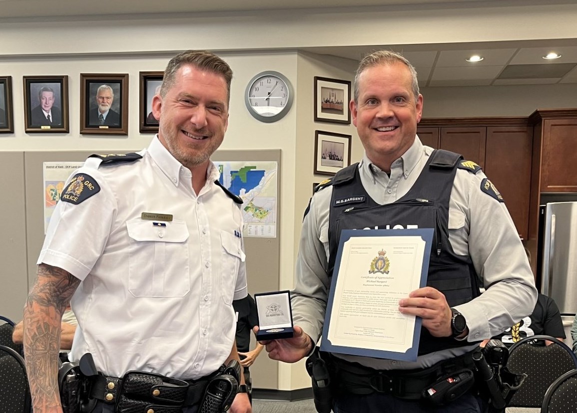 Superintendent Darren Pankratz (left) and S/Sgt Mike Sargent (right)