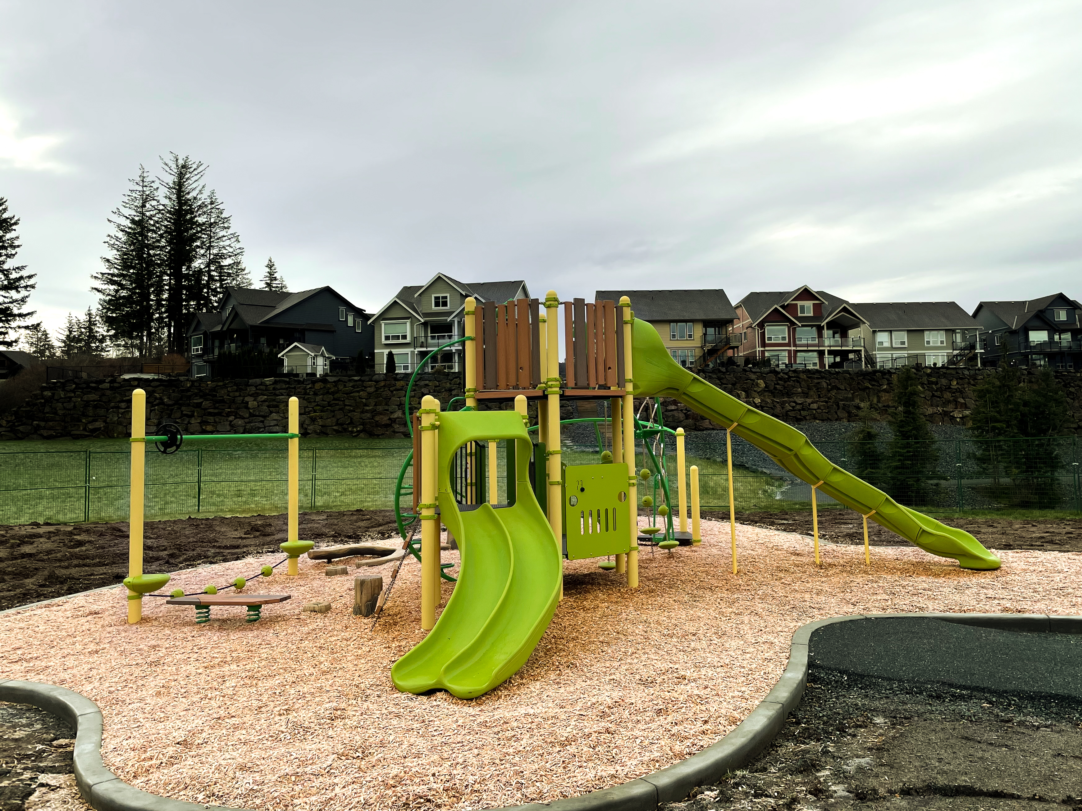 Photo of the new Harrison Highlands Park Playground