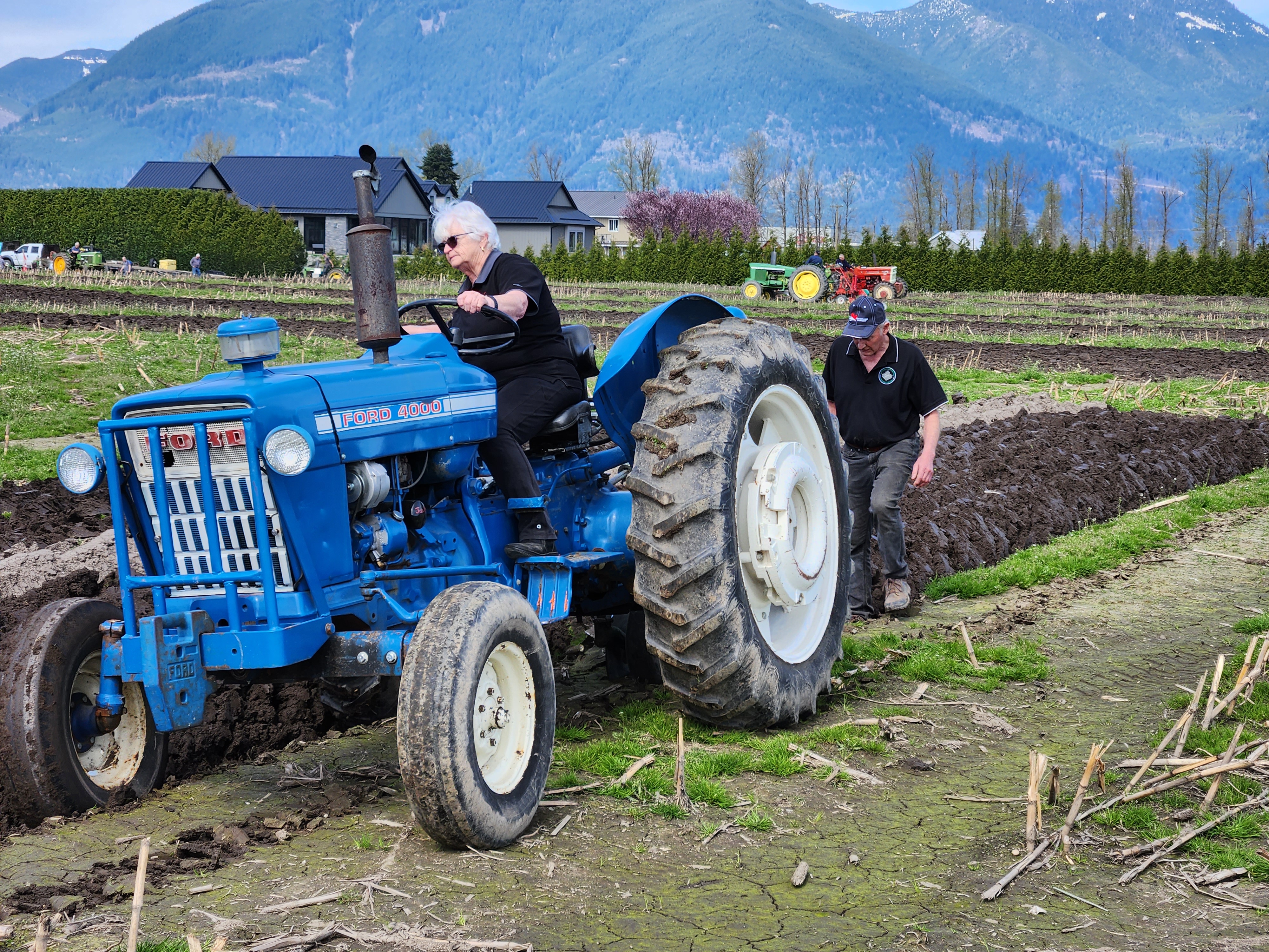 Mayor Pranger participating in the 2025 Chilliwack Plowing Society match