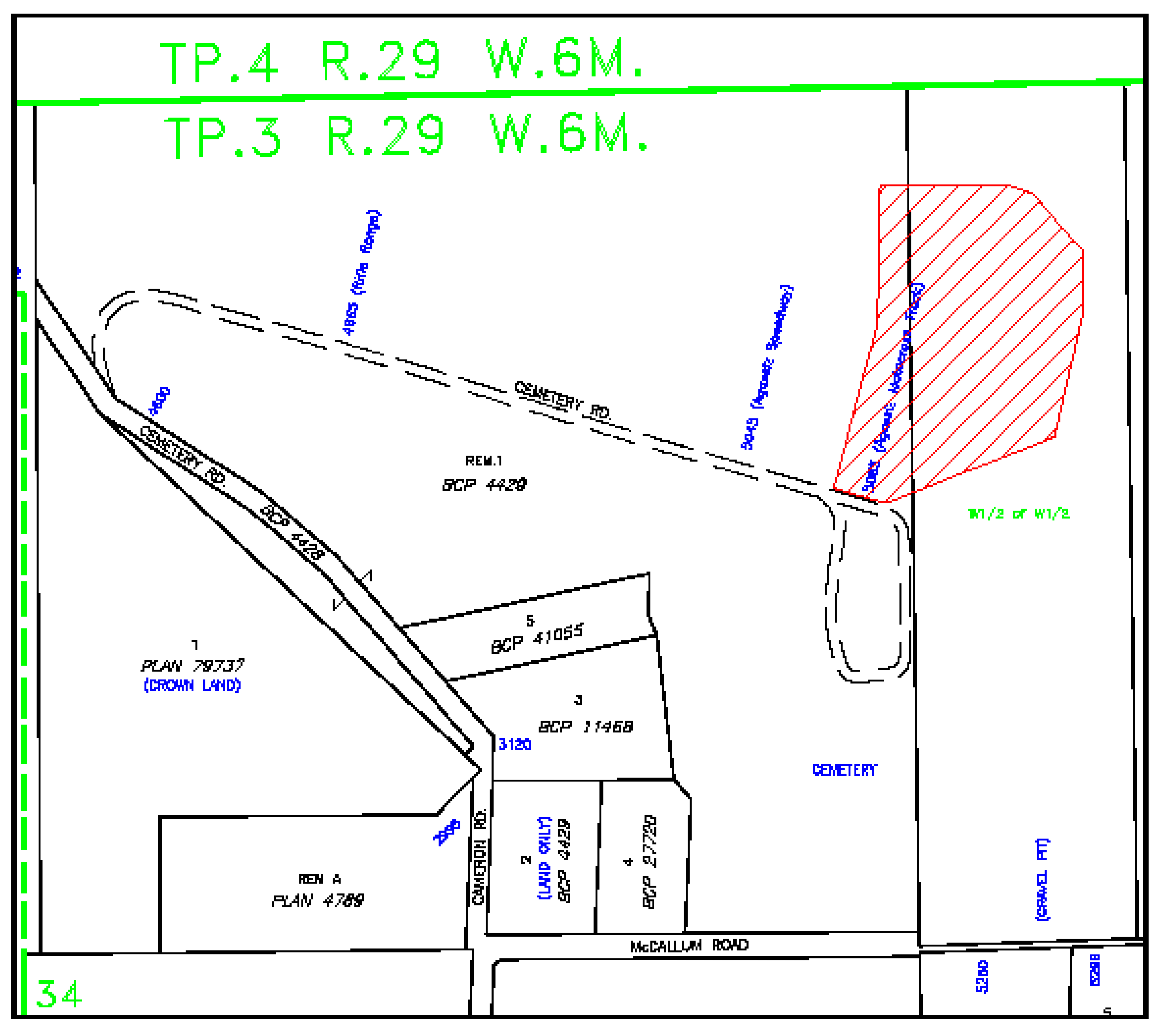 Location map of 5085 Cemetery Road