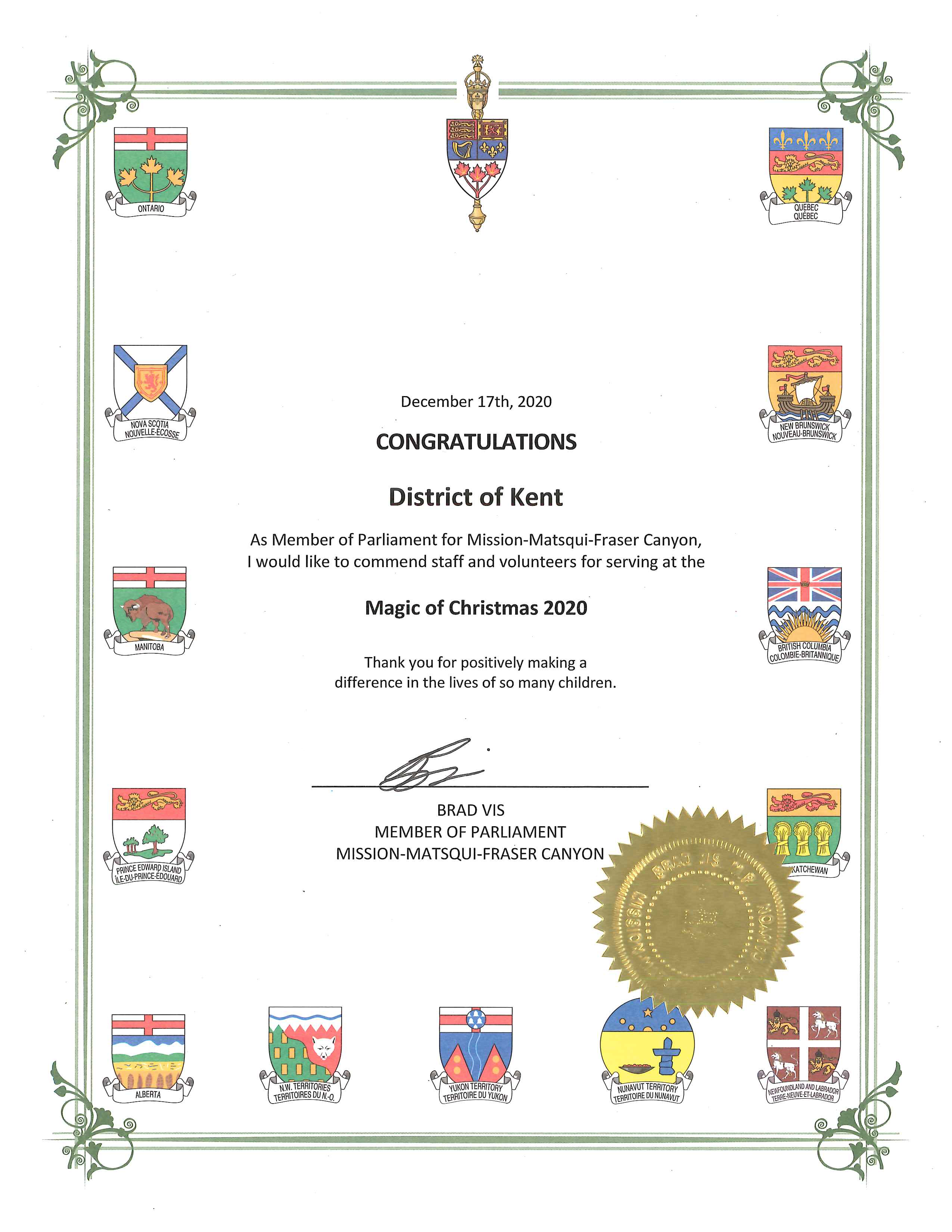 Magic of Christmas Congratulations