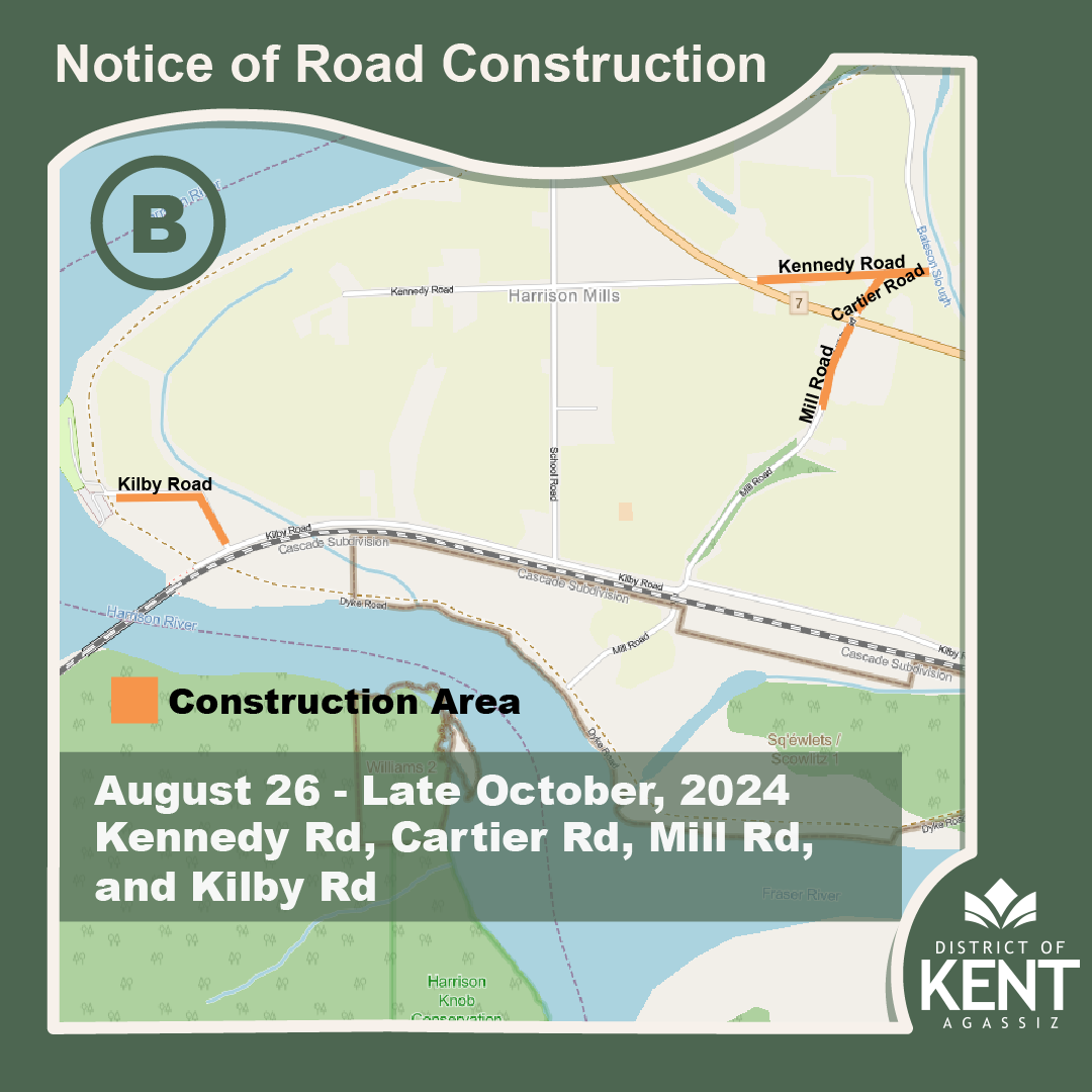 Notice of Road Construction Area B