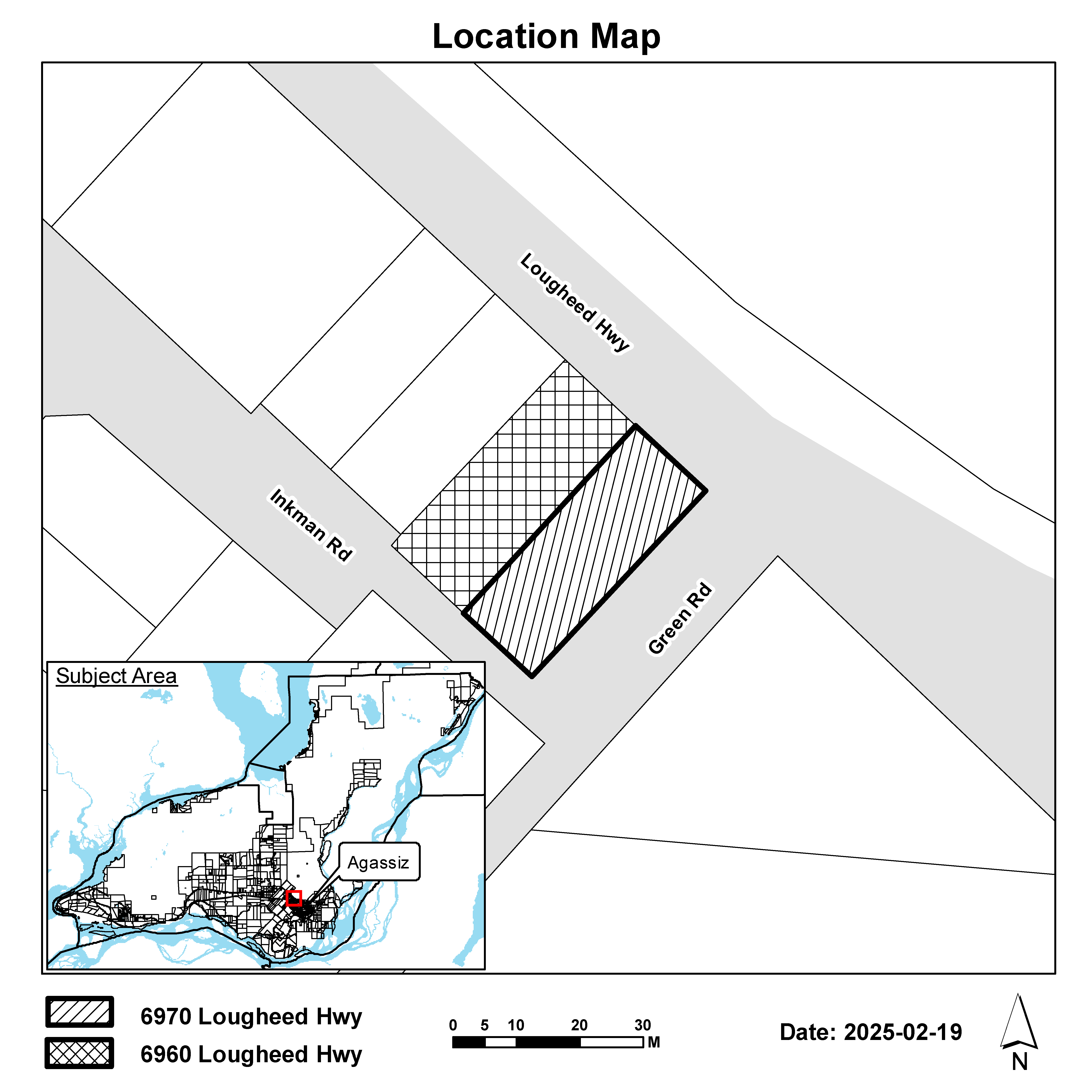 Map of 6970 and 6960 Lougheed Highway