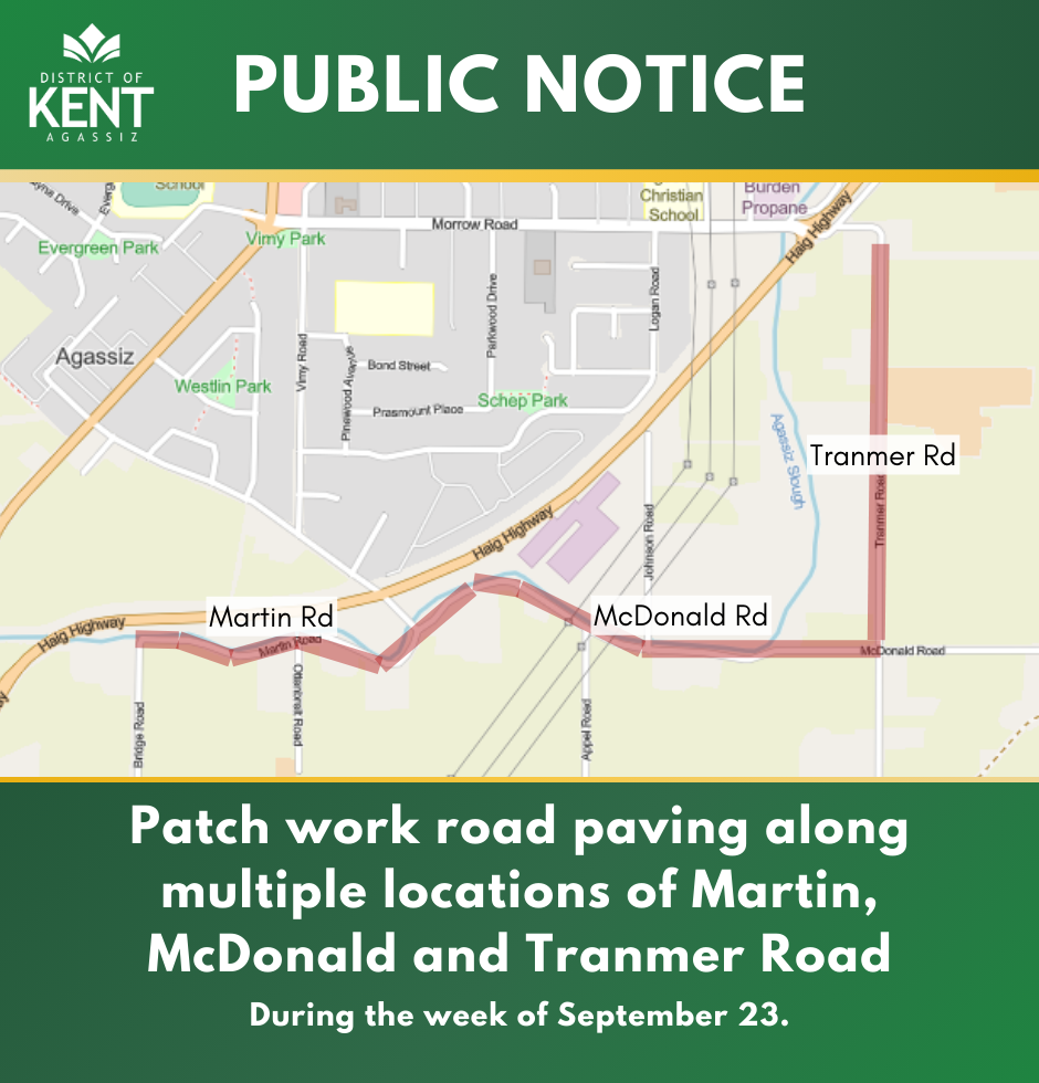 Martin, McDonald, and Tranmer Roads Map