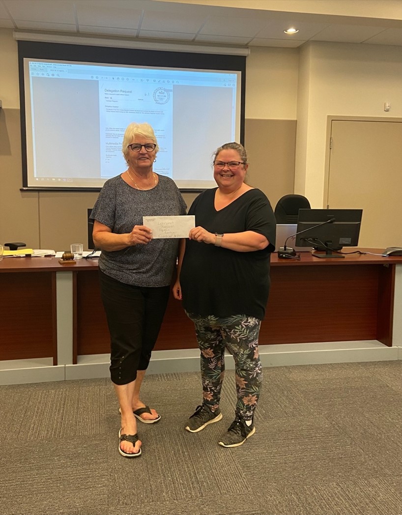 Mayor Sylvia Pranger and Ms. Candace Ferguson