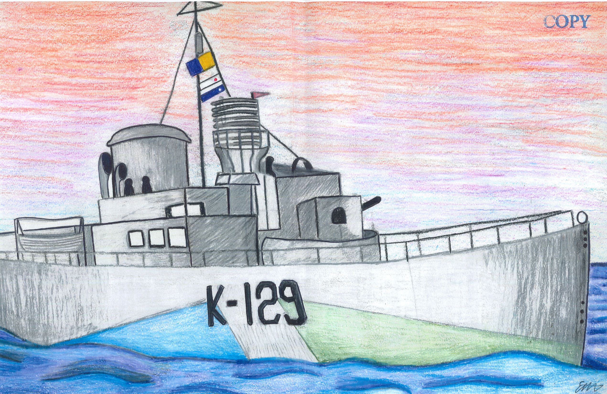 HMCS Agassiz Drawing