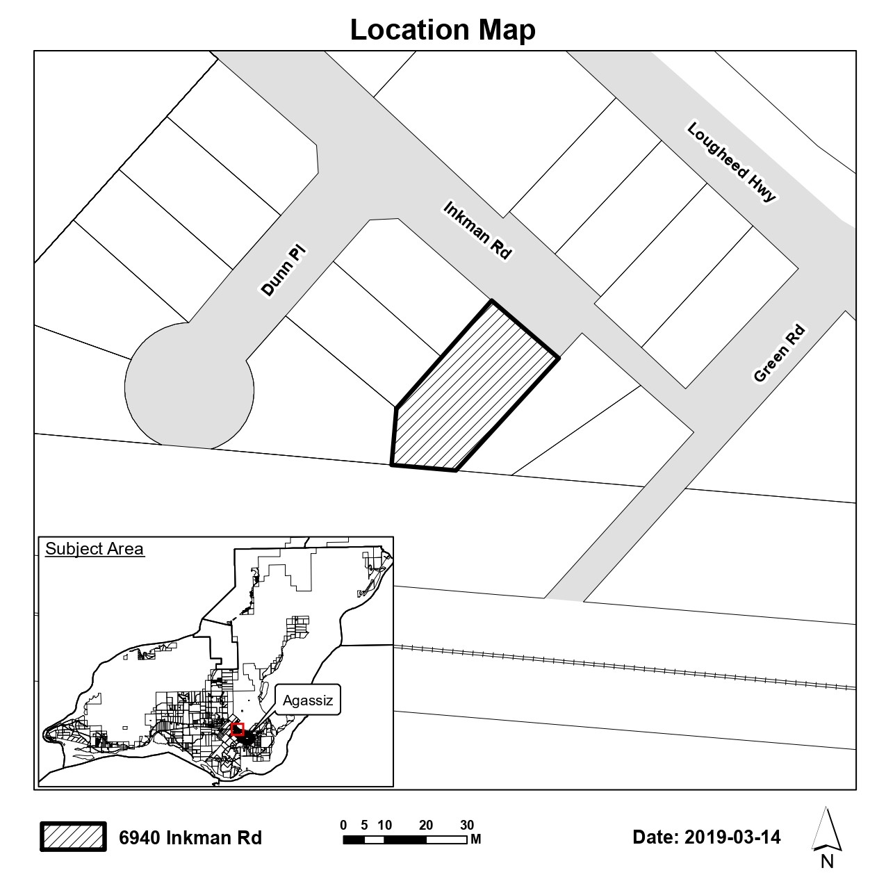 Location map of 6940 Inkman Road